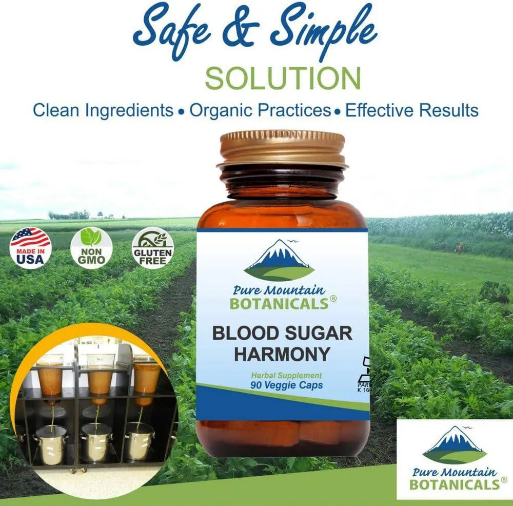 PURE MOUNTAIN BOTANICALS - Pure Mountain Botanicals Blood Sugar Harmony 90 Capsulas - The Red Vitamin MX - Suplementos Alimenticios - {{ shop.shopifyCountryName }}