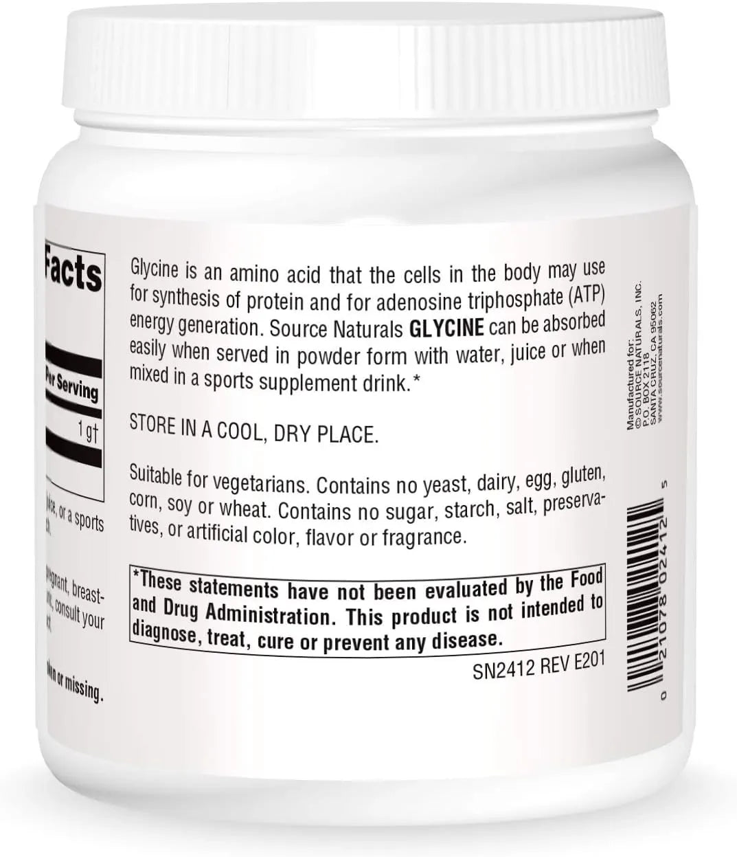 SOURCE NATURALS - Source Naturals Glycine Powder 454Gr. - The Red Vitamin MX - Suplementos Alimenticios - {{ shop.shopifyCountryName }}