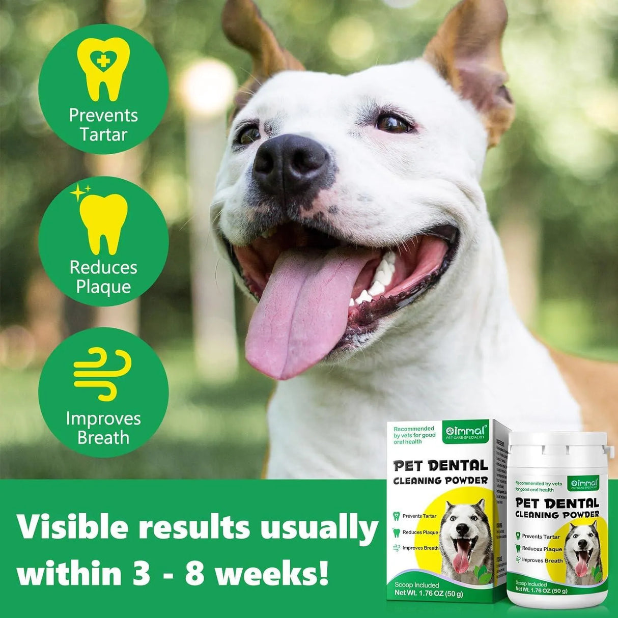 IMMAL - IMMAL Dog Teeth Cleaning Dental Powder 50Gr. - The Red Vitamin MX - Cuidado Dental Para Perros - {{ shop.shopifyCountryName }}