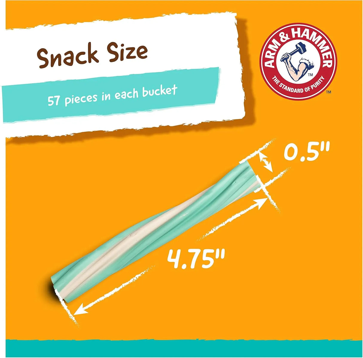 ARM & HAMMER - Arm & Hammer for Pets Twisters Fresh Breath Dental Treats for Dogs Medium Mint 57 Piezas - The Red Vitamin MX - Cuidado Dental Para Perros - {{ shop.shopifyCountryName }}