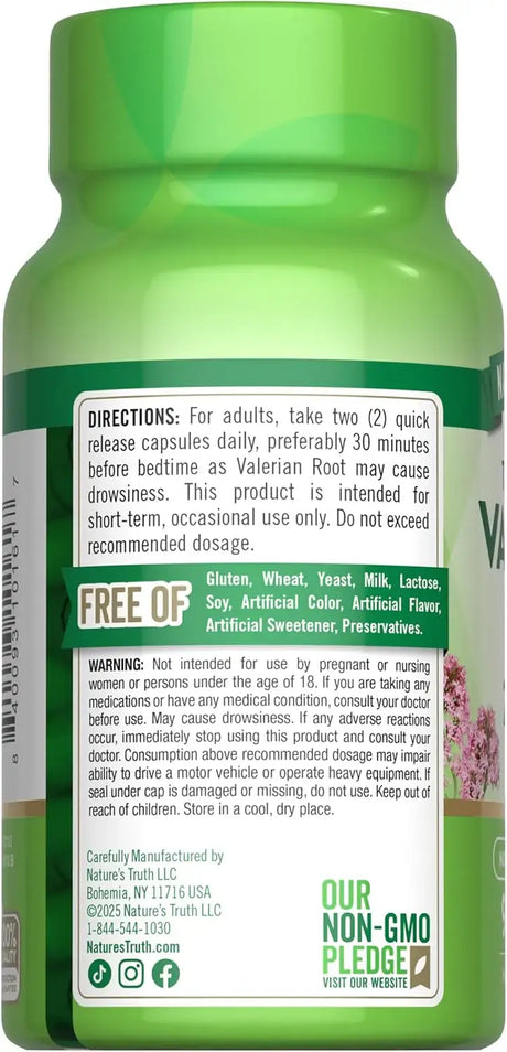 NATURE'S TRUTH - Nature's Truth Valerian Root 2400Mg. 90 Capsulas - The Red Vitamin MX - Suplementos Alimenticios - {{ shop.shopifyCountryName }}