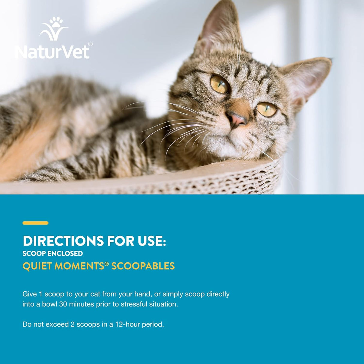 NaturVet Scoopables Quiet Moments Cat Calming Aid Salmon Flavored 157Gr.
