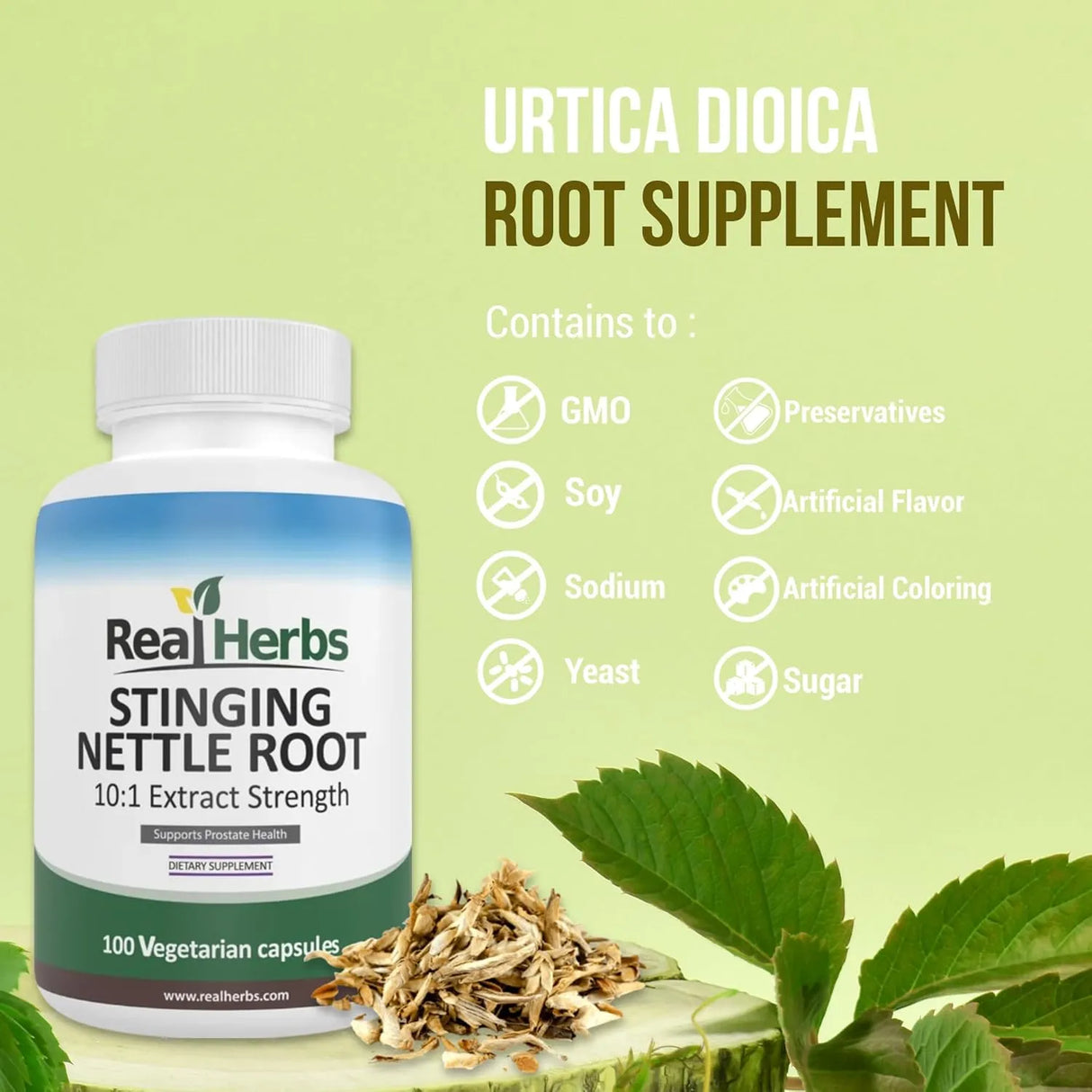 REAL HERBS - Real Herbs Stinging Nettle Root Extract 7500Mg. 100 Capsulas - The Red Vitamin MX - Suplementos Alimenticios - {{ shop.shopifyCountryName }}