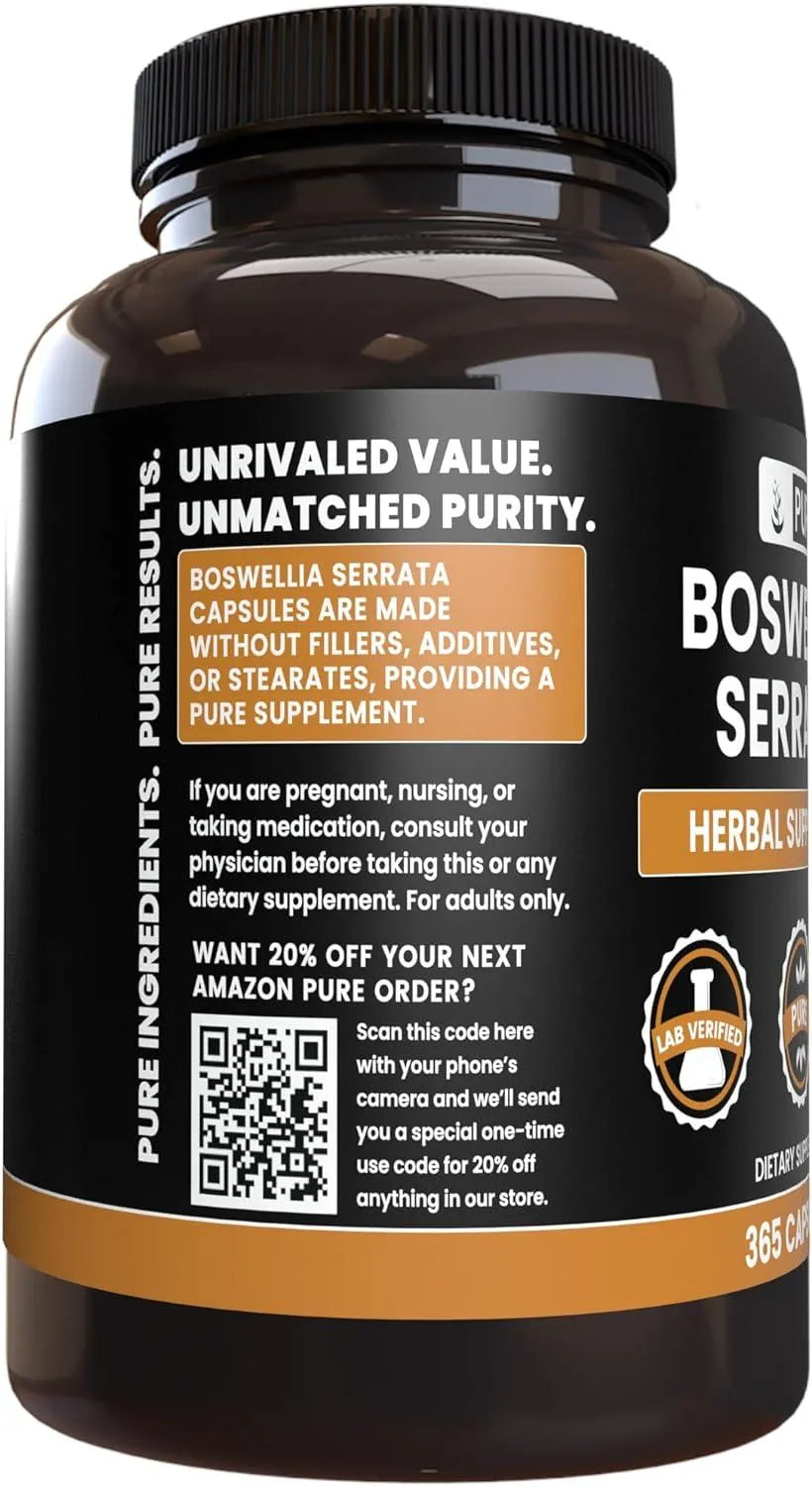 PURE ORIGINAL INGREDIENTS - Pure Original Ingredients Boswellia Serrata 365 Capsulas - The Red Vitamin MX - Suplementos Alimenticios - {{ shop.shopifyCountryName }}