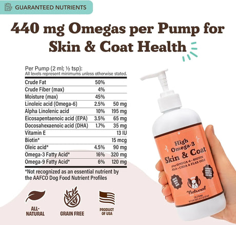 NATURAL DOG - Natural Dog Company Skin & Coat Oil 16 Fl.Oz. - The Red Vitamin MX - Aceite De Pescado Para Perros - {{ shop.shopifyCountryName }}