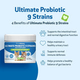 Pet Wellbeing Ultimate Probiotic 9 Strains with Prebiotics for Cats Powder 160Gr.
