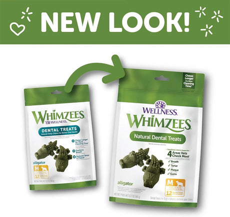 WELLNESS WHIMZEES - Whimzees Wellness Alligator Dog Dental Treats Medium Size 12 Piezas - The Red Vitamin MX - Cuidado Dental Para Perros - {{ shop.shopifyCountryName }}