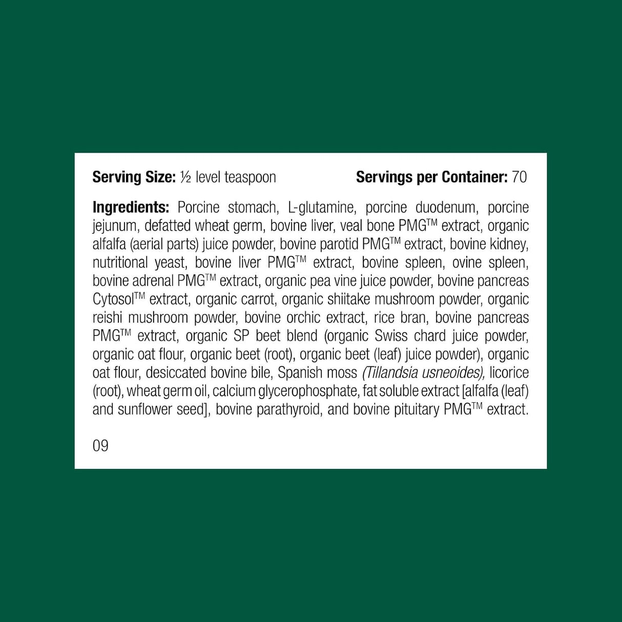 Standard Process Canine Enteric Support 110Gr.