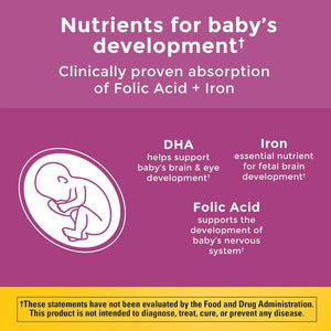 NATURE MADE - Nature Made Prenatal with Folic Acid + DHA 60 Capsulas Blandas - The Red Vitamin MX - Suplementos Alimenticios - {{ shop.shopifyCountryName }}