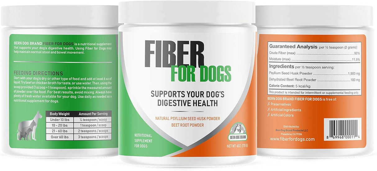 Bern Dog Brand Fiber for Dogs Psyllium Seed Husk Powder 170Gr.