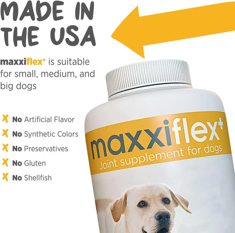 MAXXIPAWS - maxxipaws maxxiflex+ Hip & Joint Supplement for Dogs 60 Tabletas - The Red Vitamin MX - Cuidado De Cadera Y Articulaciones Para Perros - {{ shop.shopifyCountryName }}