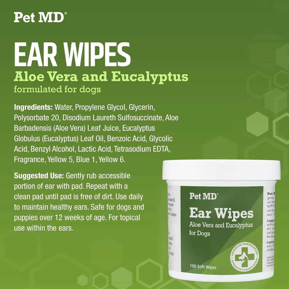 PET MD - Pet MD Dog Ear Cleaner Wipes 100 Toallitas - The Red Vitamin MX - Cuidado Del Oído De Perros - {{ shop.shopifyCountryName }}