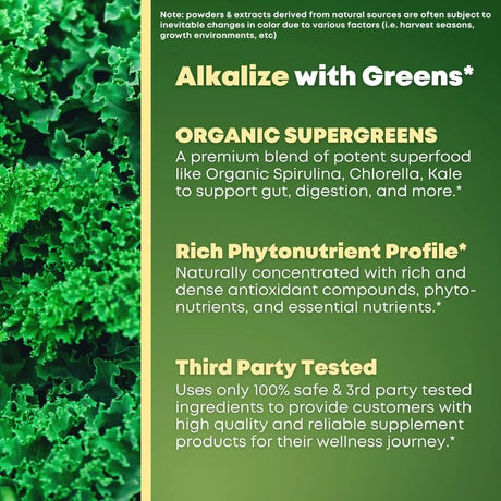 SOLNUVI - SOLNUVI Organic Super Greens Superfood 120 Capsulas - The Red Vitamin MX - Suplementos Alimenticios - {{ shop.shopifyCountryName }}