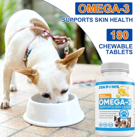 ZENPAWS - Zenpaws Omega 3 Fish Oil for Dogs 180 Tabletas Masticables - The Red Vitamin MX - Aceite De Pescado Para Perros - {{ shop.shopifyCountryName }}