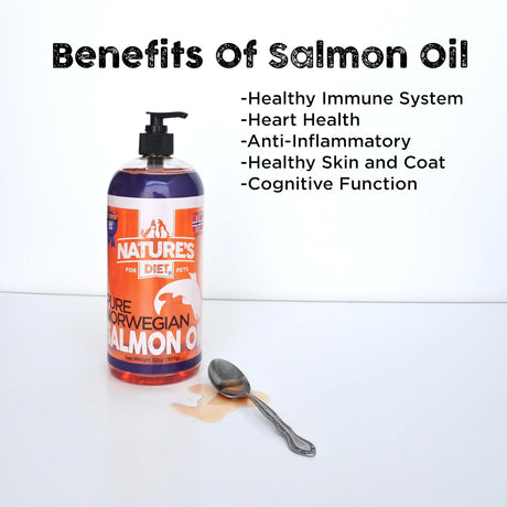 NATURE'S DIET - Nature's Diet Norwegian Salmon Oil Dogs & Cats 32 Fl.Oz. - The Red Vitamin MX - Aceite De Pescado Para Perros - {{ shop.shopifyCountryName }}