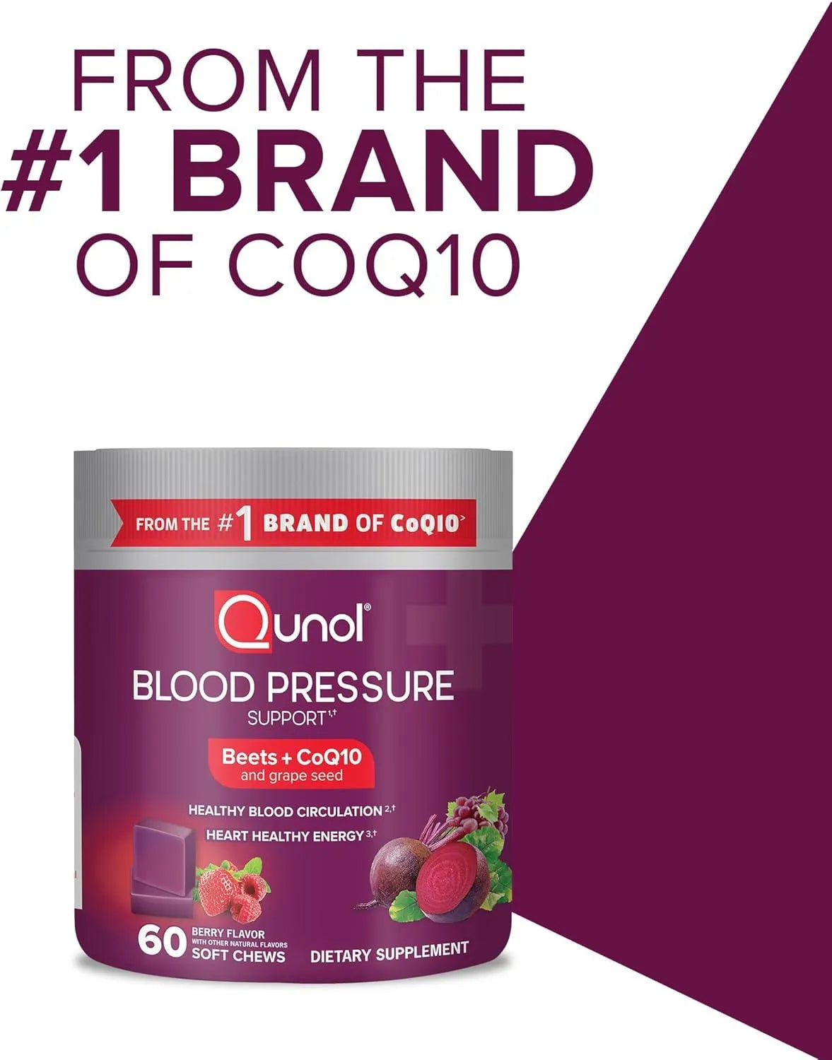 QUNOL - Qunol Beets Chews for Blood Pressure Support 60 Masticables - The Red Vitamin MX - Suplementos Alimenticios - {{ shop.shopifyCountryName }}