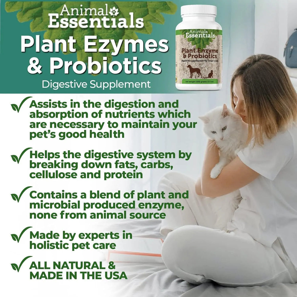 ANIMAL ESSENTIALS - Animal Essentials Plant Enzyme & Probiotics for Dogs & Cats 100Gr. - The Red Vitamin MX - Probióticos Para Perros - {{ shop.shopifyCountryName }}