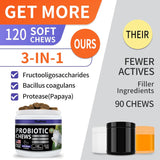 HEYISME Cat Probiotic Chews for Gut and Immune Health 120 Masticables
