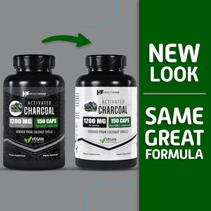 Healthfare Activated Charcoal 1200Mg. 150 Capsulas