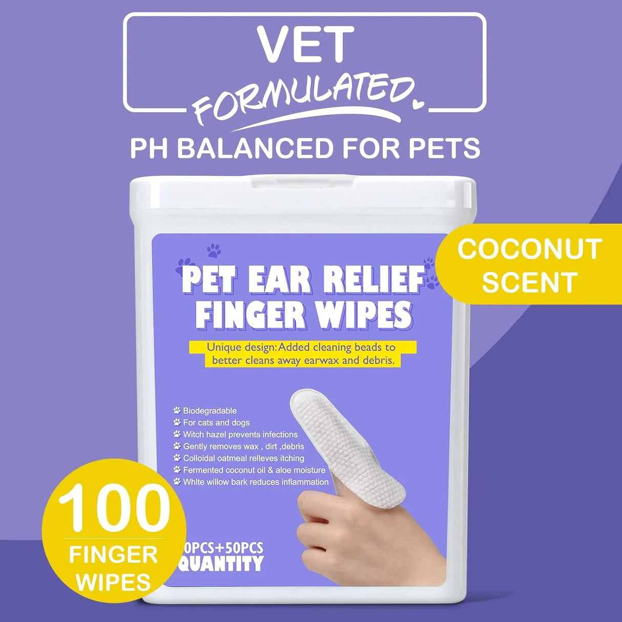 LISVEORY - Lisveory Pet Ear Cleaning Finger Wipes for Dogs & Cats 100 Toallitas - The Red Vitamin MX - Cuidado Del Oído De Perros - {{ shop.shopifyCountryName }}