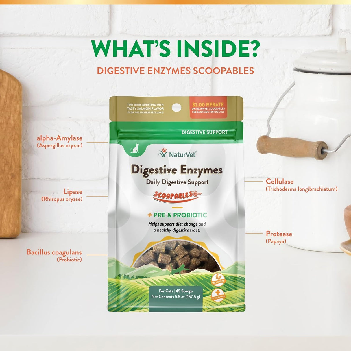 NaturVet Scoopables Cat Digestive Support 157Gr.