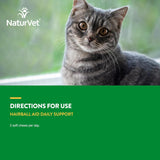 NaturVet Hairball Aid Supplement for Cats 100 Masticables