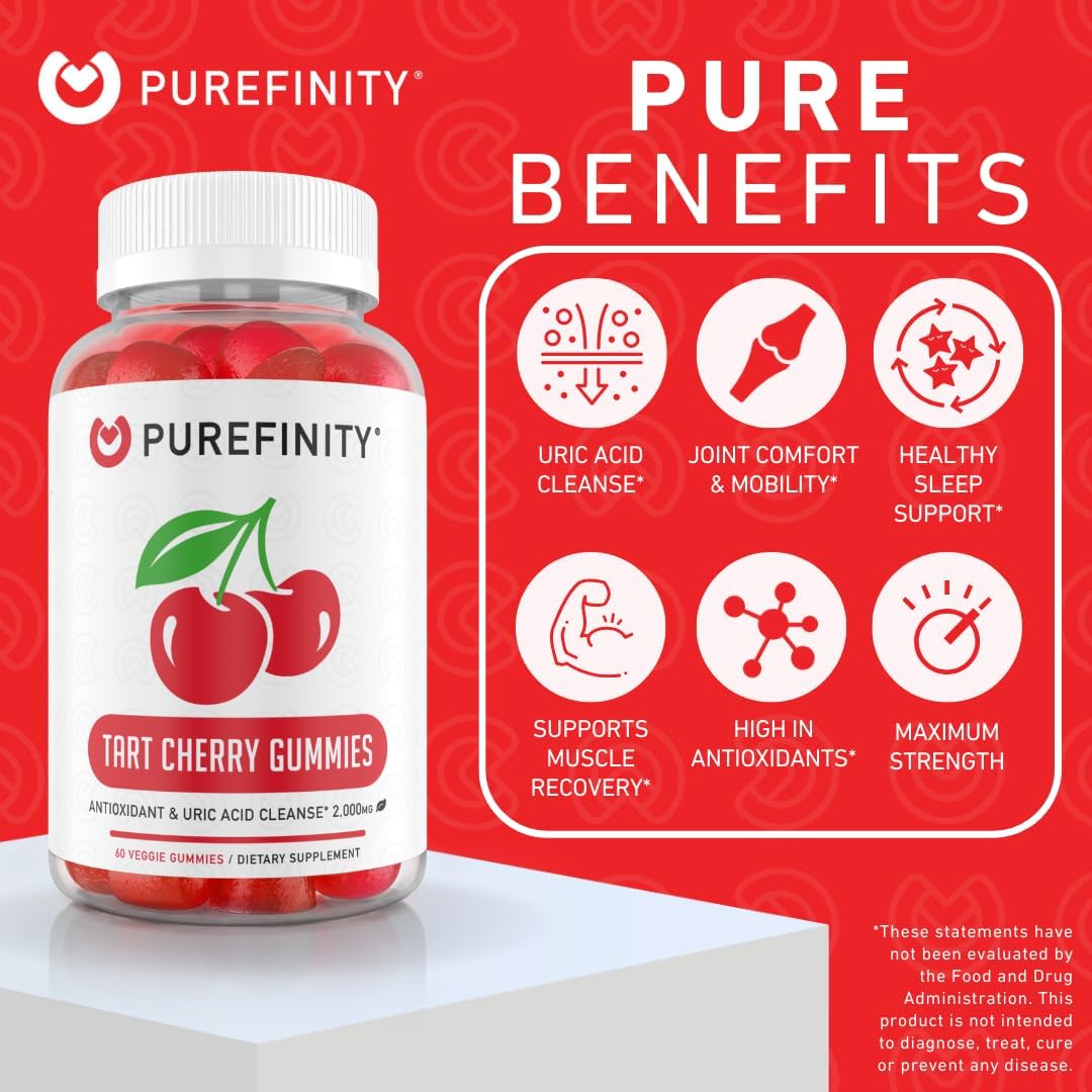 PUREFINITY Tart Cherry Gummies 60 Gomitas