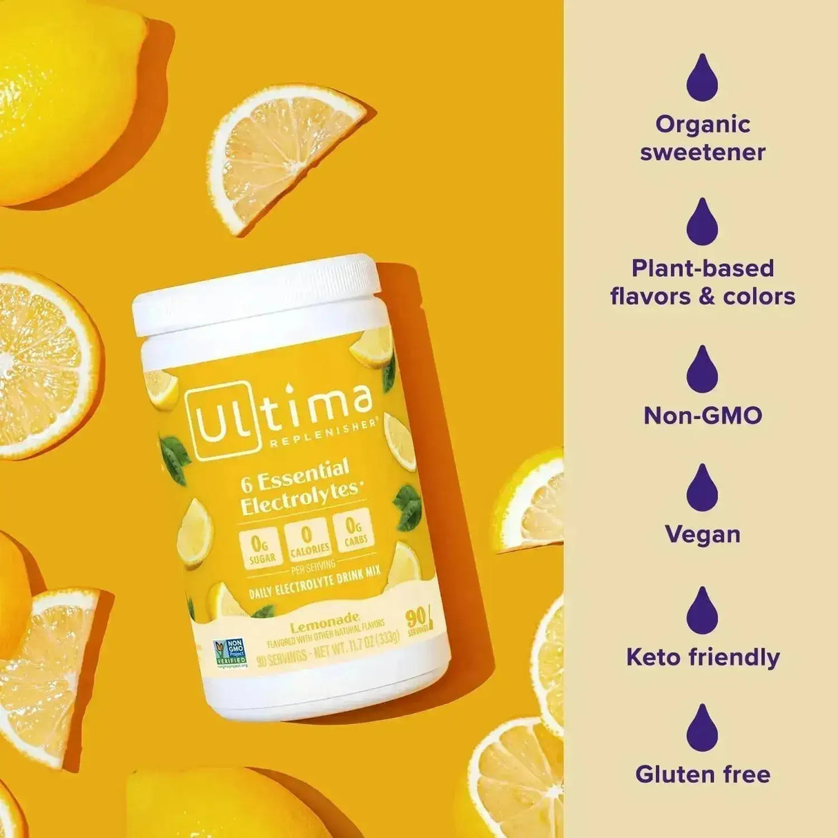ULTIMA - Ultima Replenisher Daily Electrolyte Drink Mix Lemonade 90 Servicios 333Gr. - The Red Vitamin MX - Suplementos Alimenticios - {{ shop.shopifyCountryName }}