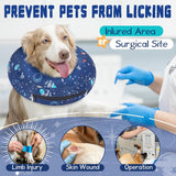 Toptakeit Elevated Inflatable Dog Collar NAVY XLARGE