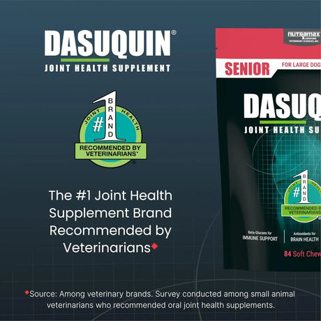 NUTRAMAX - Nutramax Dasuquin Joint Health Supplement for Large Senior Dogs 84 Masticables - The Red Vitamin MX - Cuidado De Cadera Y Articulaciones Para Perros - {{ shop.shopifyCountryName }}