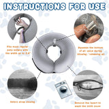 Infisu Soft Dog Cone Collar Inflatable GREY EXTRA LARGE 18"-23"