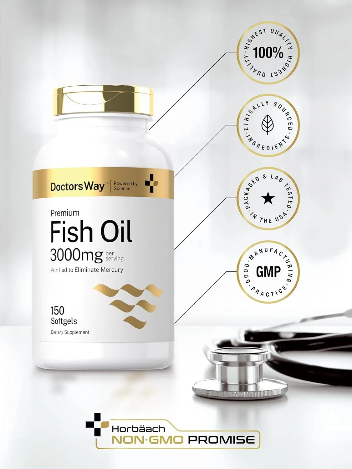 DOCTOR'S WAY - Doctor's Way Fish Oil 3000Mg. 150 Capsulas Blandas - The Red Vitamin MX - Suplementos Alimenticios - {{ shop.shopifyCountryName }}