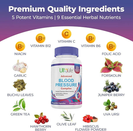 ULTALIFE - ULTALIFE Blood Pressure Supplements 60 Capsulas - The Red Vitamin MX - Suplementos Alimenticios - {{ shop.shopifyCountryName }}