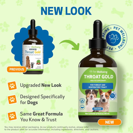 PET WELLBEING - Pet Wellbeing Throat Gold for Dogs 4 Fl.Oz. - The Red Vitamin MX - Medicamentos Sin Receta Para Perros - {{ shop.shopifyCountryName }}