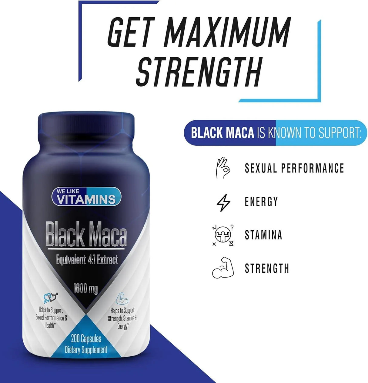 WE LIKE VITAMINS - We Like Vitamins Black Maca 1600Mg. 200 Capsulas - The Red Vitamin MX - Suplementos Alimenticios - {{ shop.shopifyCountryName }}