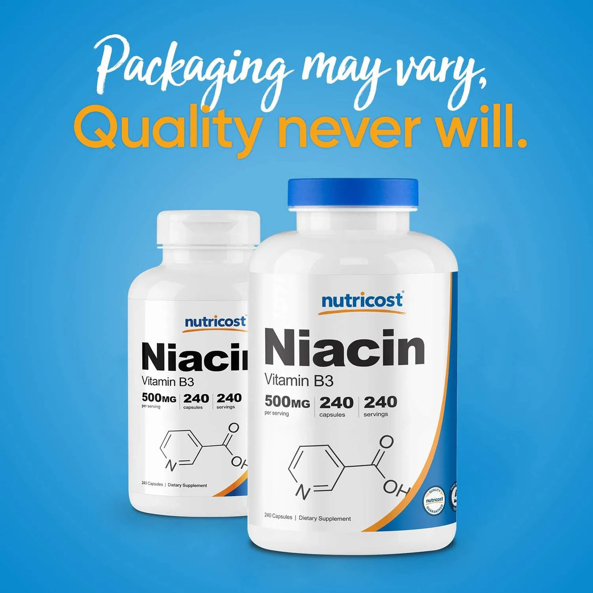 NUTRICOST - Nutricost Niacin 500Mg. 240 Capsulas 2 Pack - The Red Vitamin MX - Suplementos Alimenticios - {{ shop.shopifyCountryName }}