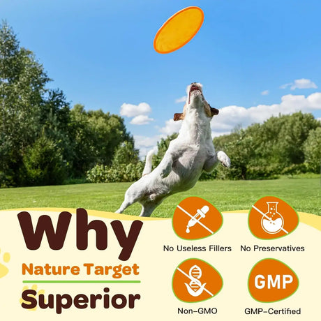 NATURE TARGET - NATURE TARGET Hip & Joint Glucosamine for Dogs 90 Servicios 270Gr. - The Red Vitamin MX - Cuidado De Cadera Y Articulaciones Para Perros - {{ shop.shopifyCountryName }}