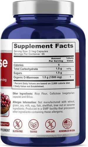 NUSAPURE - NusaPure D-Mannose 1500Mg. 200 Capsulas - The Red Vitamin MX - Suplementos Alimenticios - {{ shop.shopifyCountryName }}