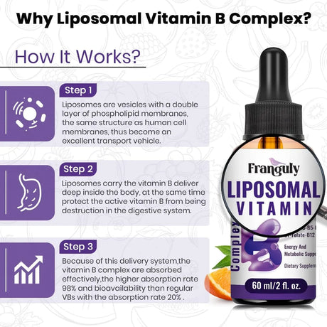 FLANGULY - Franguly Liposomal Vitamin B Complex Liquid 2 Fl.Oz. 2 Pack - The Red Vitamin MX - Suplementos Alimenticios - {{ shop.shopifyCountryName }}