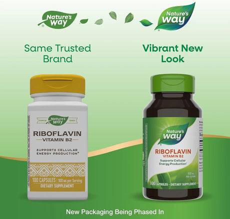 NATURE'S WAY - Nature's Way Riboflavin Vitamin B2 100Mg. 100 Capsulas - The Red Vitamin MX - Suplementos Alimenticios - {{ shop.shopifyCountryName }}