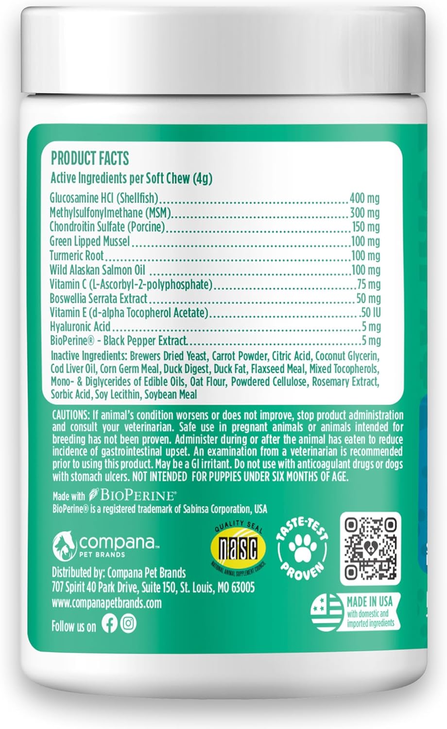 Doggie Dailies Advanced Senior Hip and Joint for Dogs Duck 120 Masticables