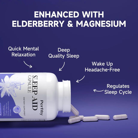 PERFIBY - Perfiby Dual-Action Sleep Aid Melatonin 6Mg. and Elderberry Complex 120 Capsulas - The Red Vitamin MX - Suplementos Alimenticios - {{ shop.shopifyCountryName }}