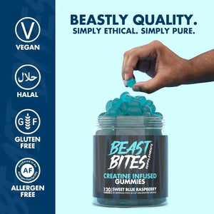 BEAST BITES - BEAST BITES Creatine Bites 5g Creatine Monohydrate Blue Raspberry 30 Gomitas - The Red Vitamin MX - Suplementos Alimenticios - {{ shop.shopifyCountryName }}