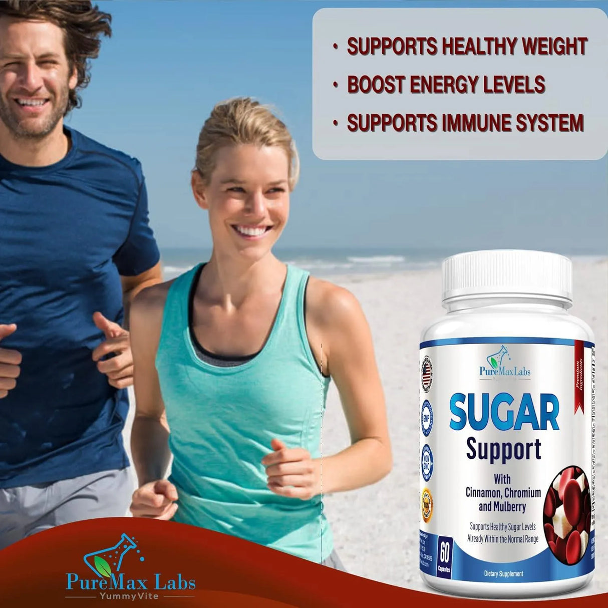 PUREMAX LABS - PureMax Labs Sugar Support 60 Capsulas - The Red Vitamin MX - Suplementos Alimenticios - {{ shop.shopifyCountryName }}