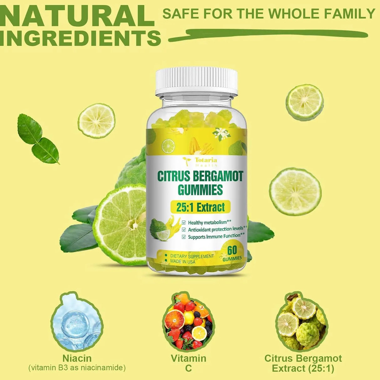 TOTARIA - Totaria Citrus Bergamot Gummies for Healthy Cholesterol 60 Gomitas - The Red Vitamin MX - Suplementos Alimenticios - {{ shop.shopifyCountryName }}