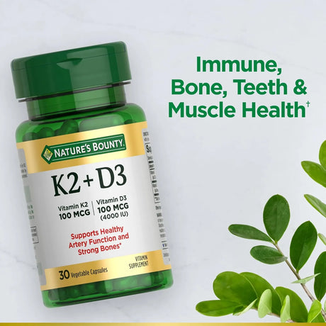 NATURE'S BOUNTY - Nature's Bounty Vitamin D3 K2 30 Capsulas - The Red Vitamin MX - Suplementos Alimenticios - {{ shop.shopifyCountryName }}