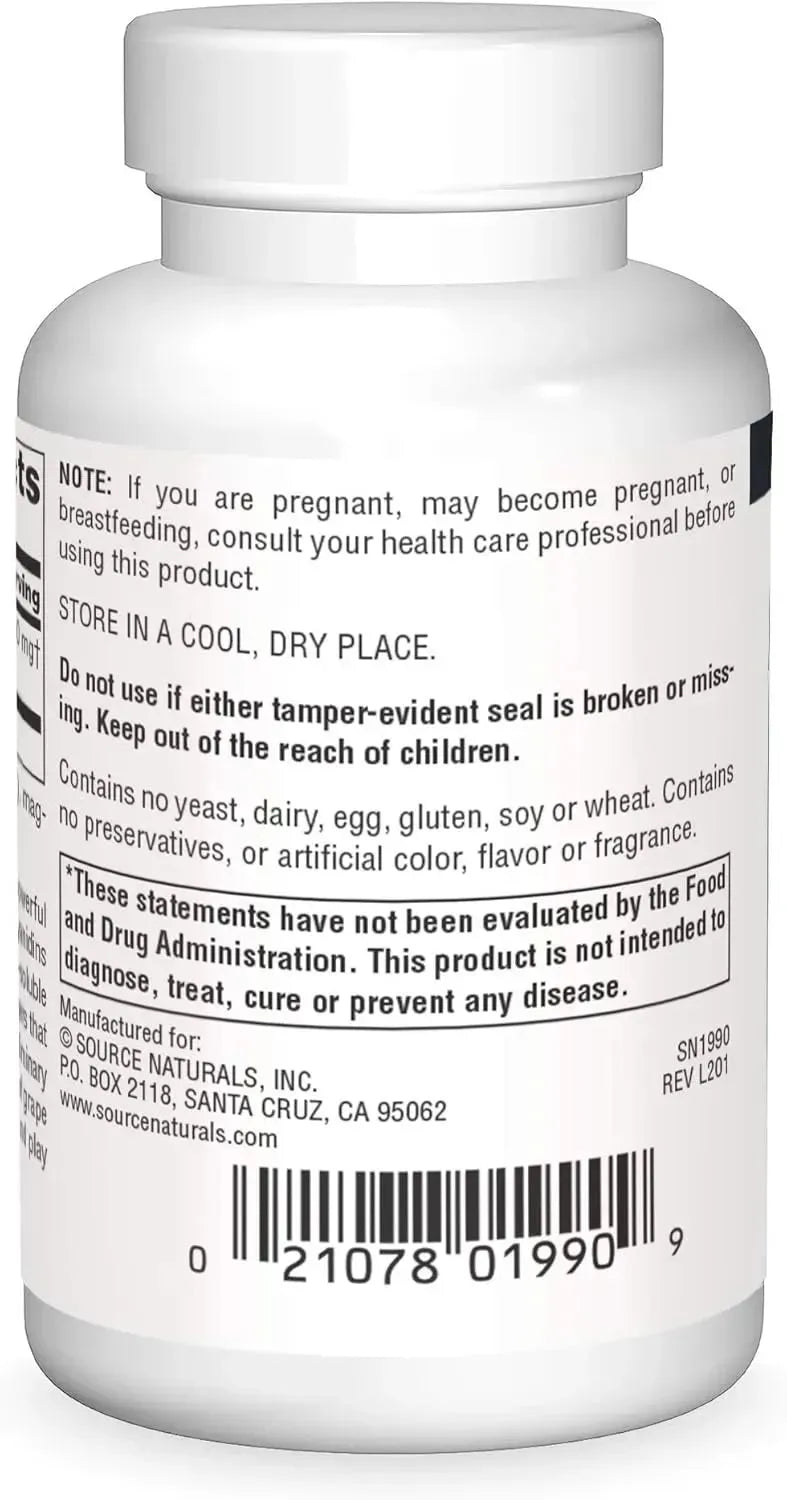 SOURCE NATURALS - Source Naturals Proanthodyn Grape Seed Extract 200Mg. 60 Capsulas - The Red Vitamin MX - Suplementos Alimenticios - {{ shop.shopifyCountryName }}