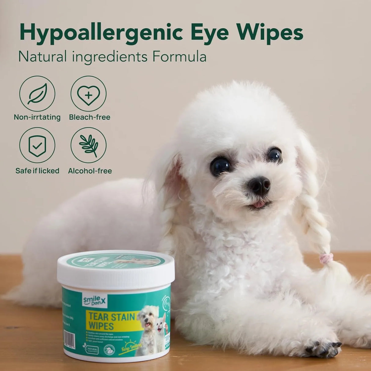 SMILEDENX - SmileDenX Dog Eye Wipes Unscent 100 Toallitas - The Red Vitamin MX - Cuidado De Los Ojos De Los Perros - {{ shop.shopifyCountryName }}