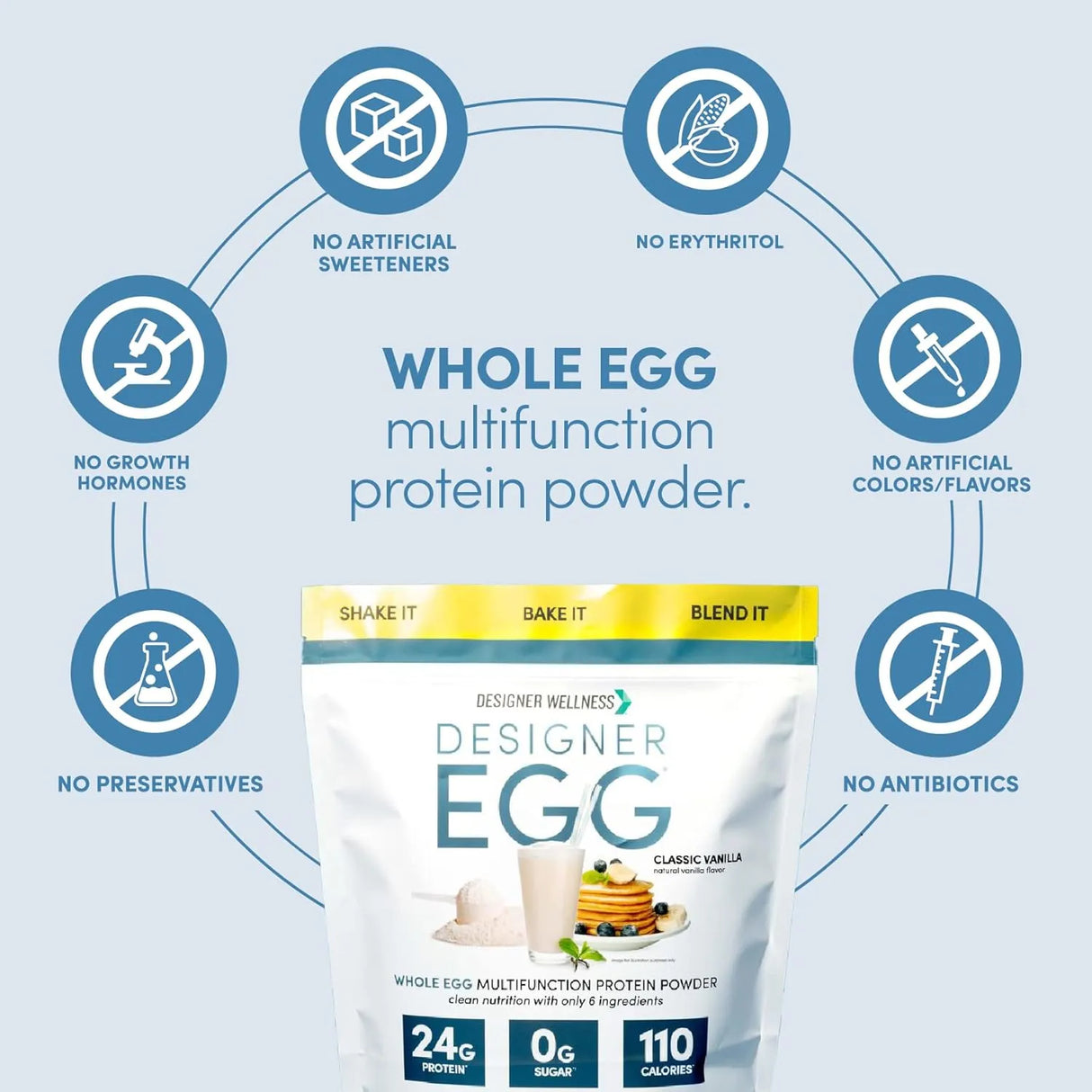 DESIGNER WELLNESS - Designer Wellness Designer Egg Natural Egg Yolk & Egg White Protein Powder Classic Vanilla 704Gr. - The Red Vitamin MX - Suplementos Alimenticios - {{ shop.shopifyCountryName }}