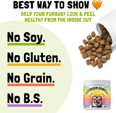 LEGITPET - LEGITPET Mushroom Complex Treats for Dogs 30 Masticables - The Red Vitamin MX - Suplementos Herbales Para Perros - {{ shop.shopifyCountryName }}
